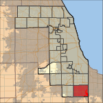 Map highlighting Bloom Township, Cook County, Illinois